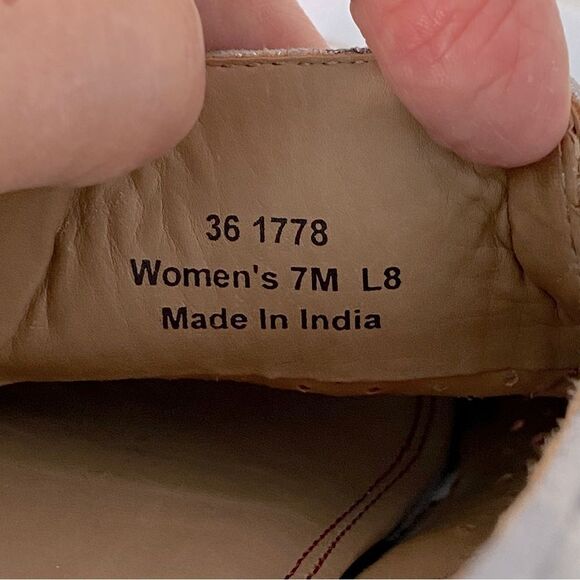 Trask Andi Perforated Flat In Pewter Camouflage Suede Size 7M - Picture 7 of 14